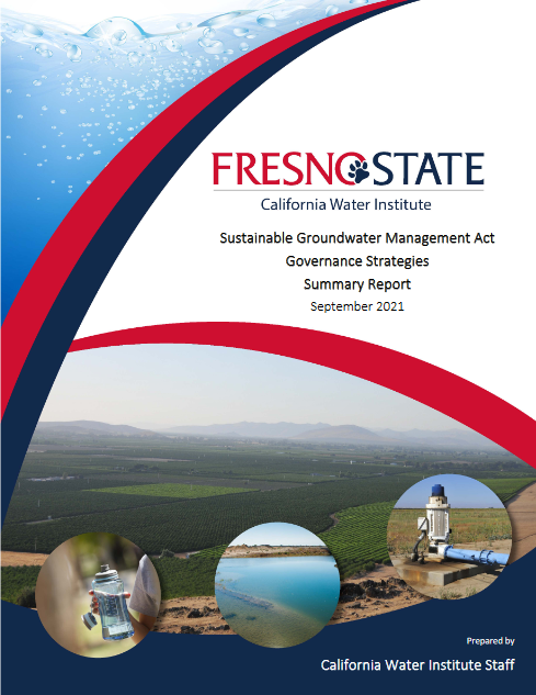 NEW REPORT: ` Sustainable Groundwater Management Act Governance Strategies Summary